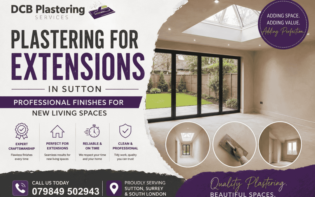 Plastering for Extensions in Sutton: Professional Finishes for New Living Spaces