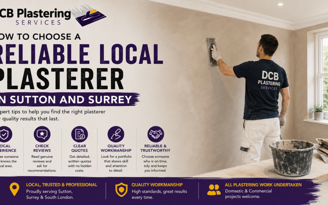 How to Choose a Reliable Local Plasterer in Sutton and Surrey