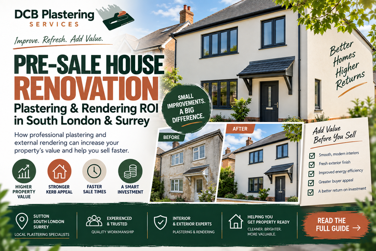 Pre-Sale House Renovation: Plastering & Rendering ROI in South London & Surrey