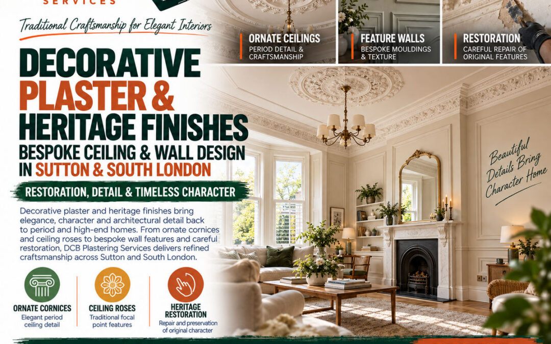 Decorative Plaster & Heritage Finishes: Bespoke Ceiling & Wall Design in Sutton & South London