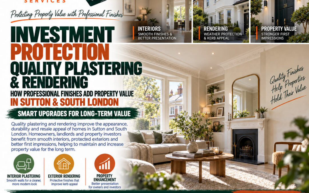 Investment Protection: How Quality Plastering & Rendering Adds Property Value in Sutton & South London