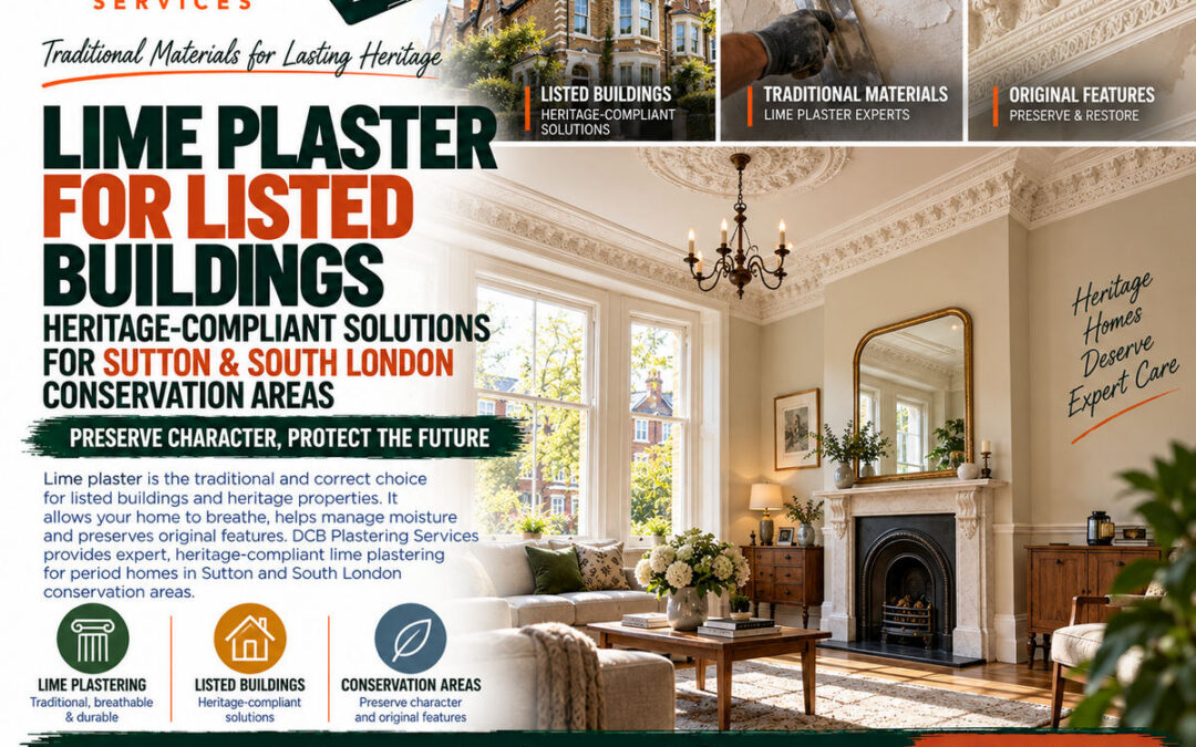 Lime Plaster for Listed Buildings: Heritage-Compliant Solutions for Sutton & South London Conservation Areas
